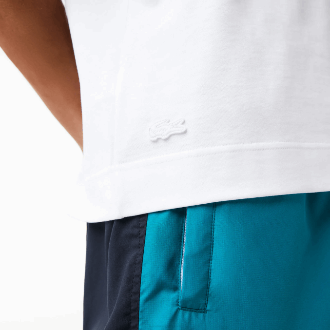 blanco 001 VVL0A608 hombres Lacoste camiseta oversize con cocodrilo