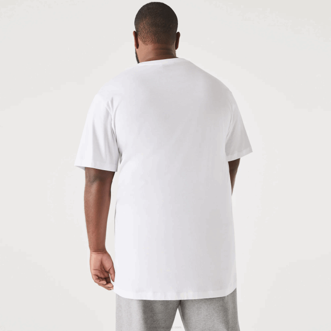 blanco 001 VVL0A651 hombres Lacoste camiseta xl regular fit de punto de algodón pima