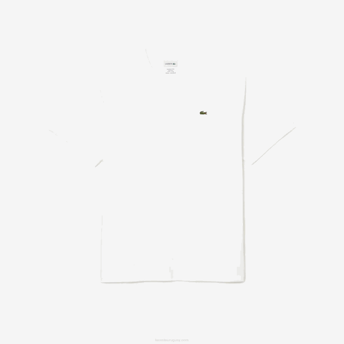 blanco 001 VVL0A715 hombres Lacoste playera con cuello en V