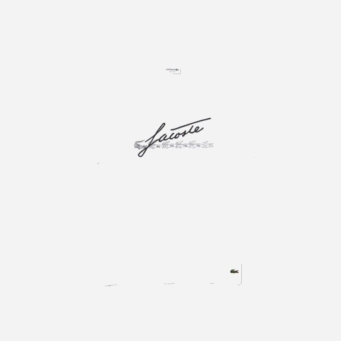 blanco 001 VVL0A761 hombres Lacoste camiseta de algodón con cuello redondo y estampado de cocodrilo