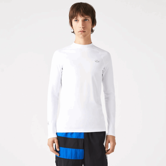 blanco 001 VVL0A877 hombres Lacoste camiseta térmica deportiva