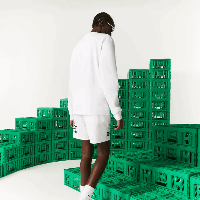 blanco 001 VVL0A939 hombrescamiseta lacoste x minecraft algodón orgánico