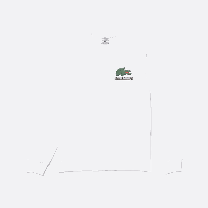 blanco 001 VVL0A939 hombrescamiseta lacoste x minecraft algodón orgánico