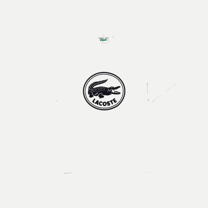 blanco 70v VVL0A906 hombres Lacoste camiseta de algodón con cuello redondo y logo estampado en 3d