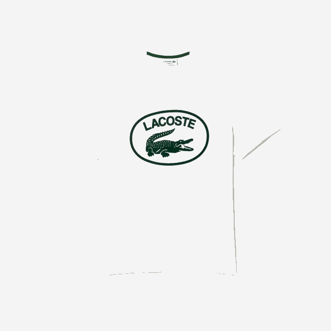 blanco verde 737 VVL0A132 hombres Lacoste camiseta de algodón con logo tono sobre tono