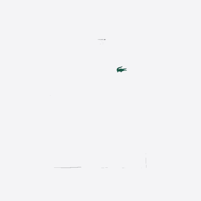 blanco verde 7wj VVL0A1343 hombres Lacoste camiseta de salón de algodón con cuello redondo y cocodrilo aterciopelado