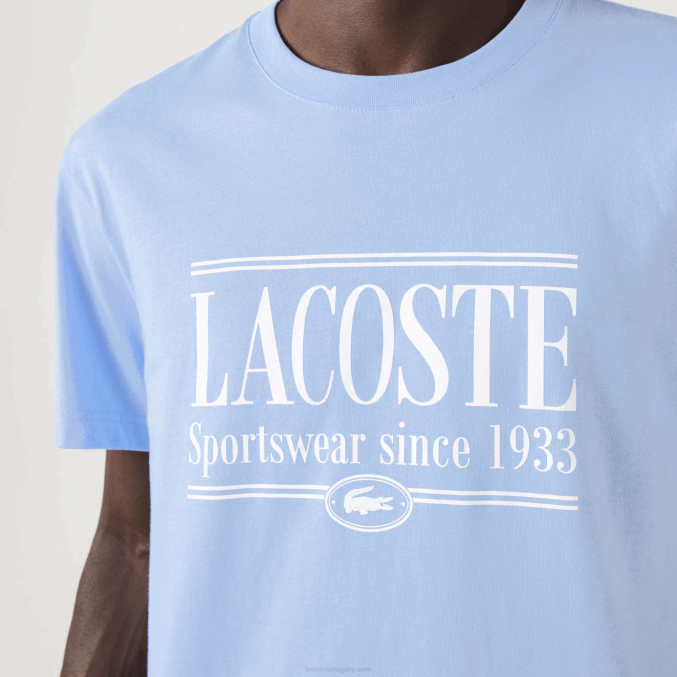 hbp azul VVL0A107 hombres Lacoste camiseta de corte regular