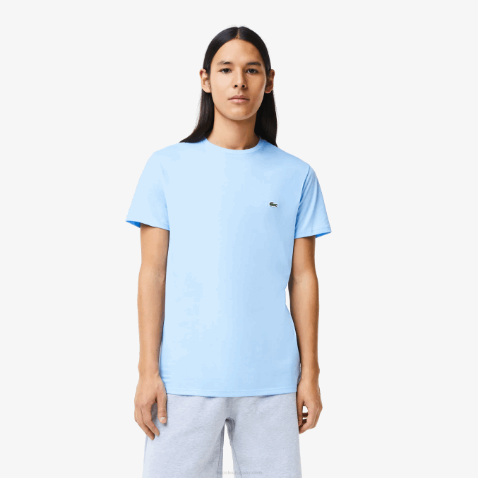 hbp azul VVL0A680 hombres Lacoste camiseta de punto de algodón pima con cuello redondo