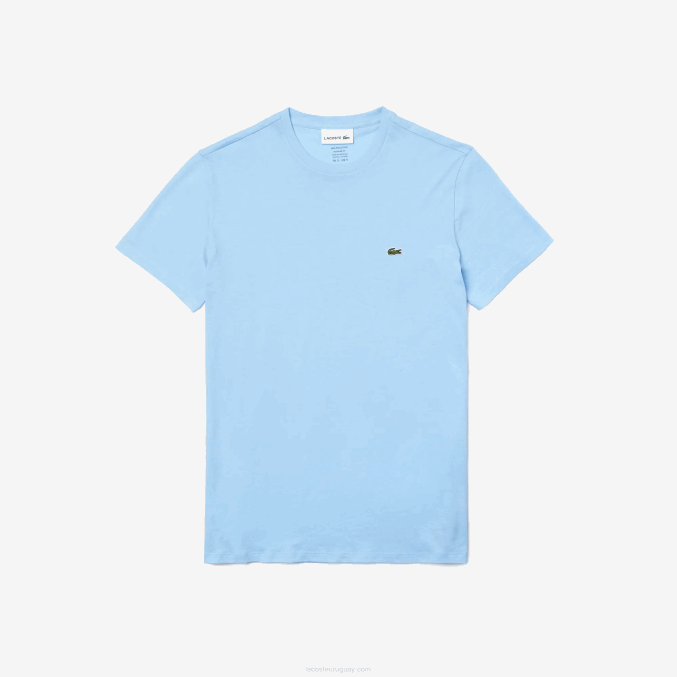 hbp azul VVL0A680 hombres Lacoste camiseta de punto de algodón pima con cuello redondo