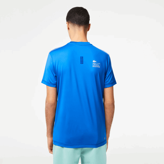 kxb azul VVL0A120 hombres Lacoste camiseta sport slim fit de punto elástico