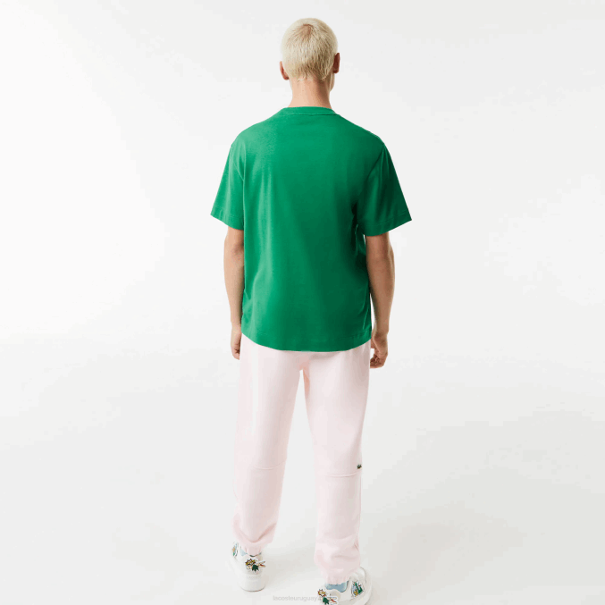 ldm verde VVL0A616 hombres Lacoste camiseta oversize con cocodrilo