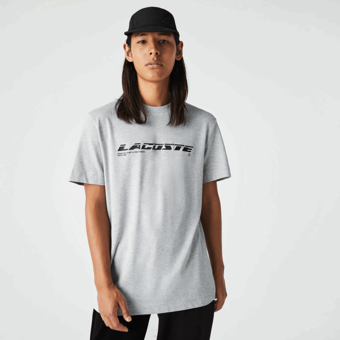 lomo gris cca VVL0A561 hombres Lacoste playera de piqué regular fit con logo