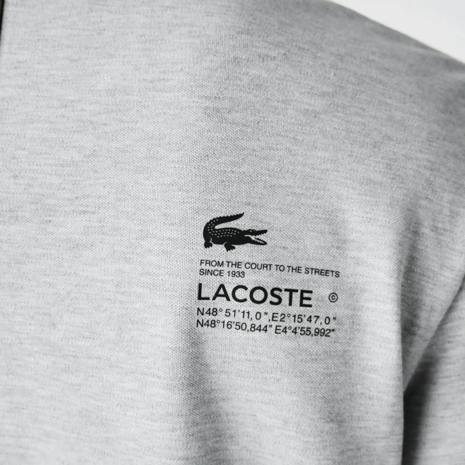 lomo gris cca VVL0A561 hombres Lacoste playera de piqué regular fit con logo