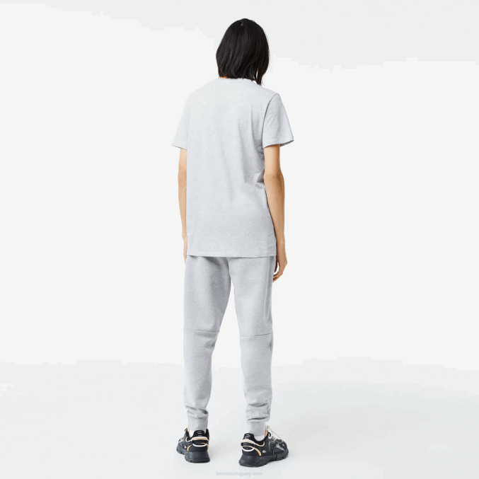 lomo gris cca VVL0A614 hombres Lacoste playera de punto de algodón pima con cuello en V
