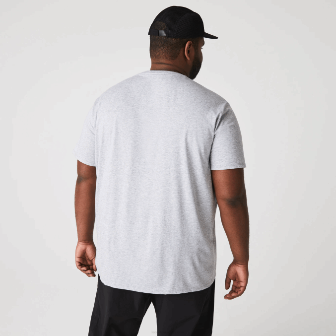 lomo gris cca VVL0A614 hombres Lacoste playera de punto de algodón pima con cuello en V