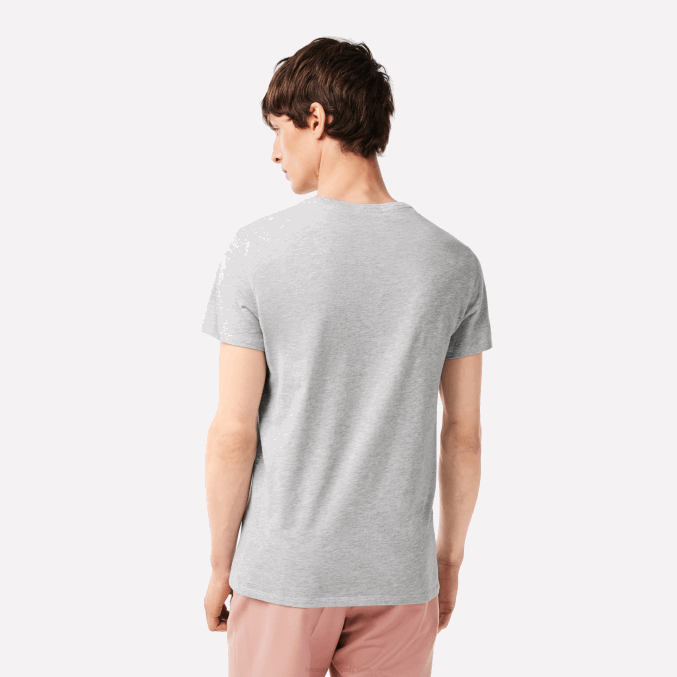 lomo gris cca VVL0A619 hombres Lacoste camiseta de punto de algodón pima con cuello redondo