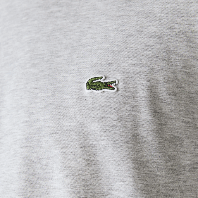 lomo gris cca VVL0A619 hombres Lacoste camiseta de punto de algodón pima con cuello redondo