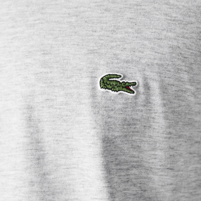 lomo gris cca VVL0A677 hombres Lacoste playera de punto ligero de algodón pima con cuello en V