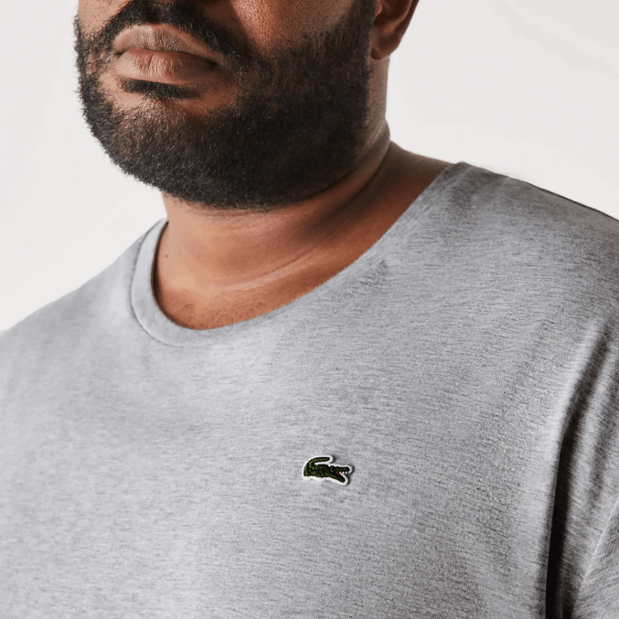 lomo gris cca VVL0A757 hombres Lacoste camiseta de jersey de algodón con cuello redondo xl