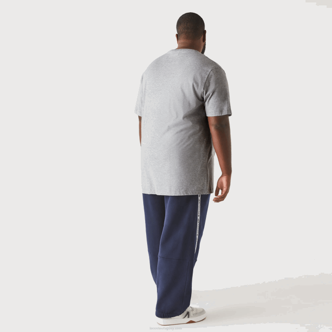 lomo gris cca VVL0A757 hombres Lacoste camiseta de jersey de algodón con cuello redondo xl