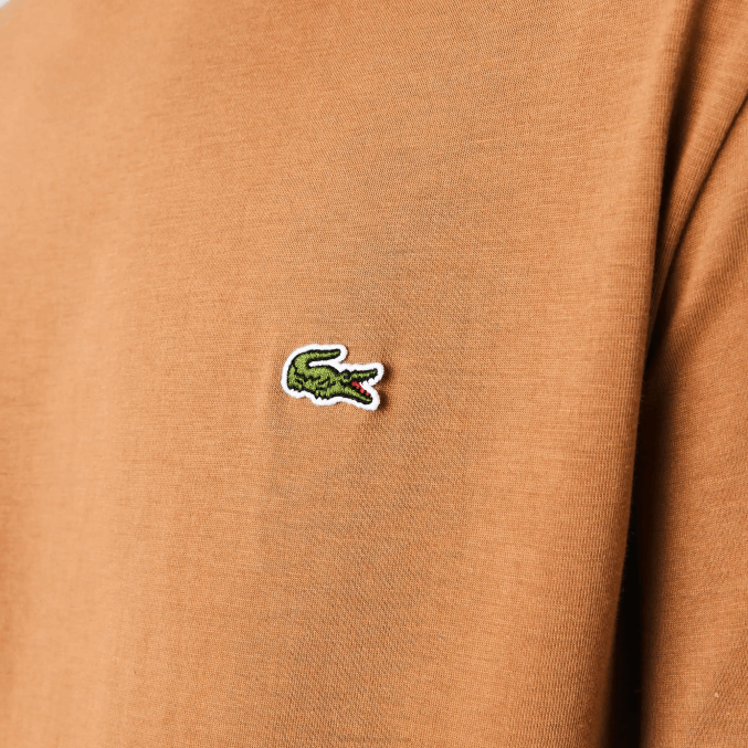marrón z0w VVL0A902 hombres Lacoste camiseta de punto de algodón pima con cuello redondo