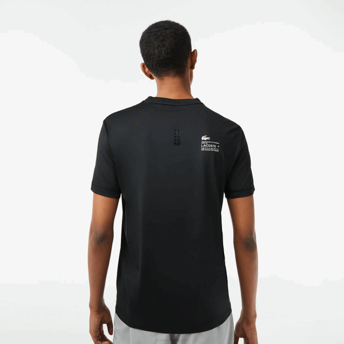 negro 031 VVL0A118 hombres Lacoste camiseta sport slim fit de punto elástico