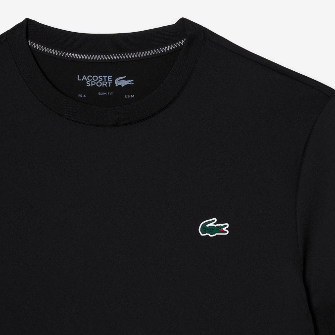 negro 031 VVL0A118 hombres Lacoste camiseta sport slim fit de punto elástico