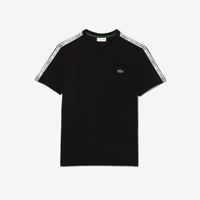 negro 031 VVL0A45 hombres Lacoste playera regular fit con rayas del logo