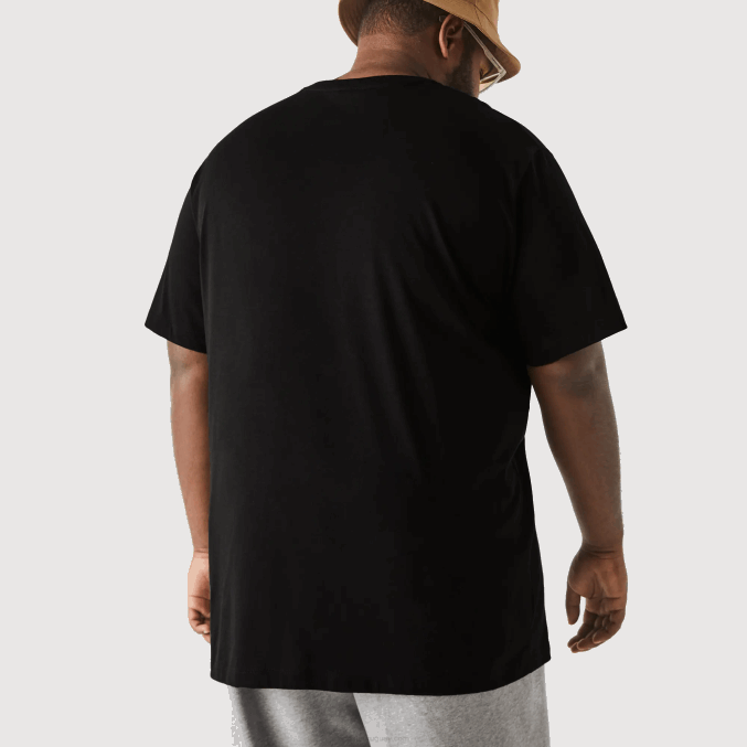 negro 031 VVL0A714 hombres Lacoste playera con cuello en V