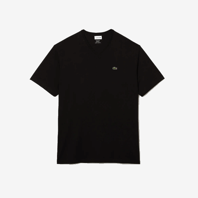 negro 031 VVL0A714 hombres Lacoste playera con cuello en V