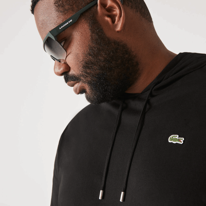 negro 031 VVL0A723 hombres Lacoste camiseta con capucha xl regular fit