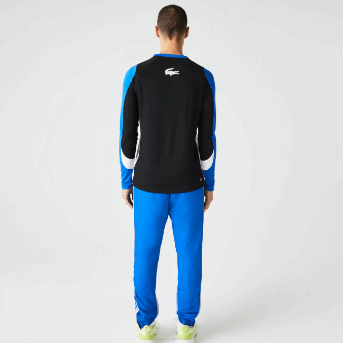 negro azul blanco zfz VVL0A753 hombres Lacoste camiseta deportiva de tenis