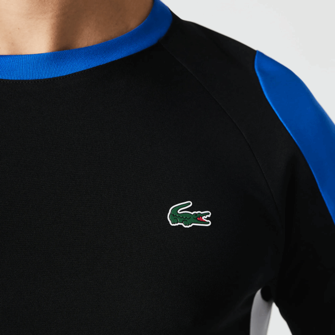 negro azul blanco zfz VVL0A753 hombres Lacoste camiseta deportiva de tenis