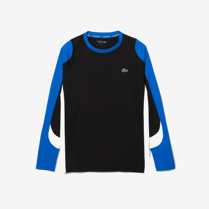 negro azul blanco zfz VVL0A753 hombres Lacoste camiseta deportiva de tenis