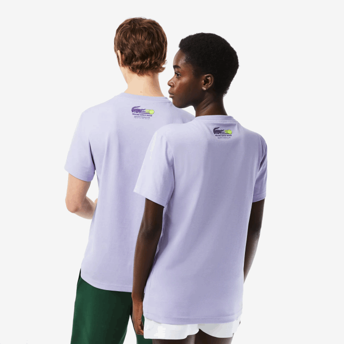 púrpura 3k0 VVL0A212 hombres Lacoste camiseta sport miami edición abierta