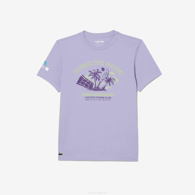 púrpura 3k0 VVL0A212 hombres Lacoste camiseta sport miami edición abierta