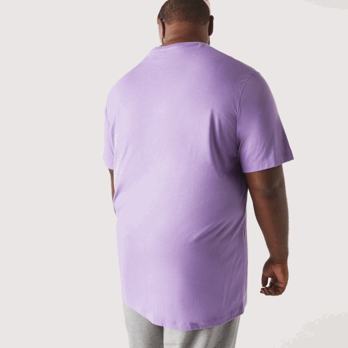 púrpura gfu VVL0A829 hombres Lacoste camiseta de jersey de algodón con cuello redondo xl