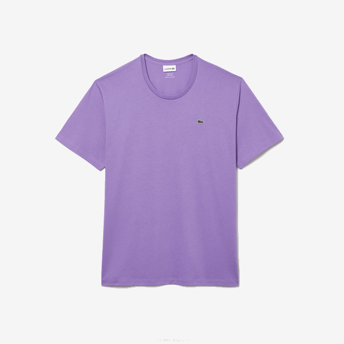 púrpura gfu VVL0A829 hombres Lacoste camiseta de jersey de algodón con cuello redondo xl