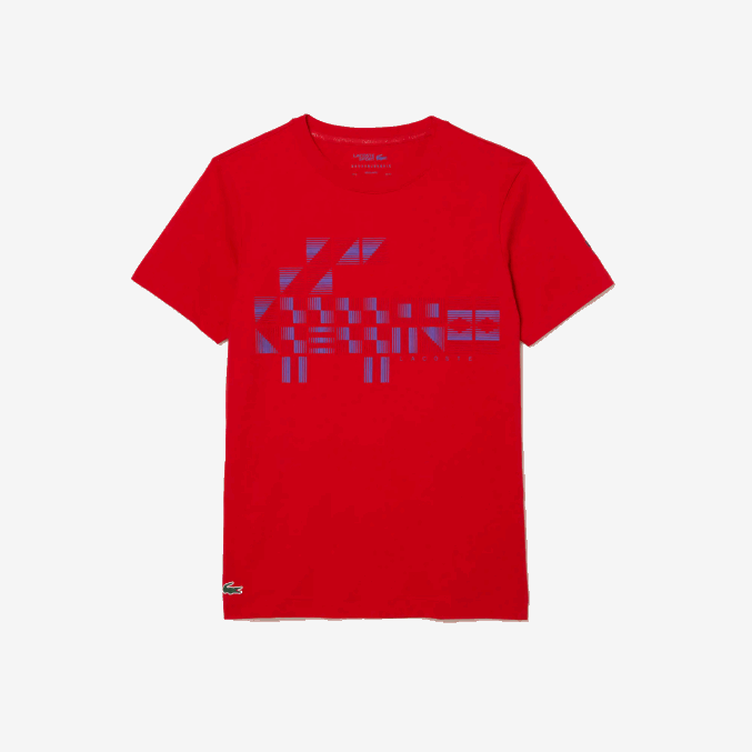 rojo 240 VVL0A604 hombres Lacoste playera estampada sport x novak djokovic