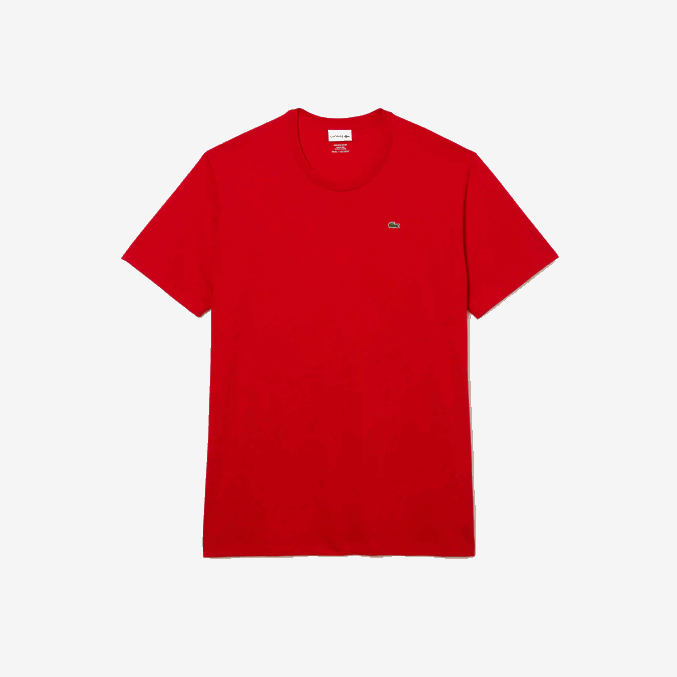 rojo 240 VVL0A729 hombres Lacoste camiseta xl regular fit de punto de algodón pima