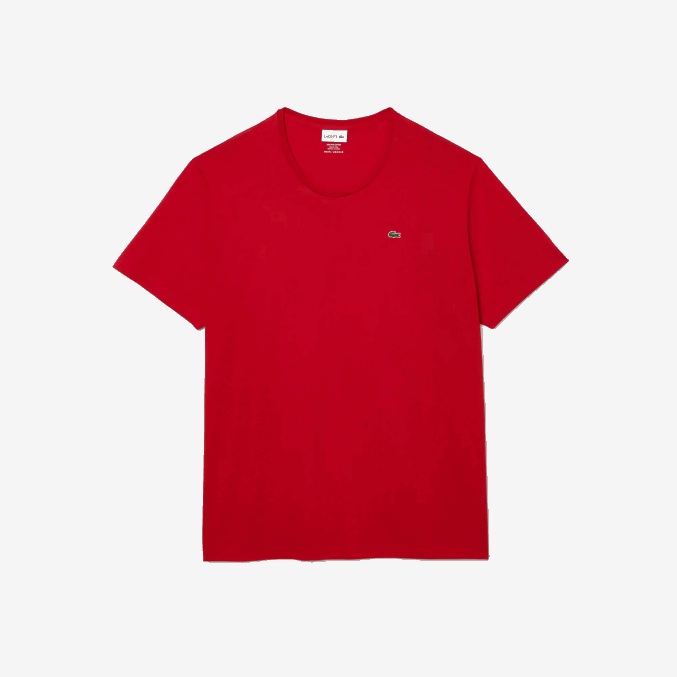 rojo 240 VVL0A756 hombres Lacoste camiseta de jersey de algodón con cuello redondo xl