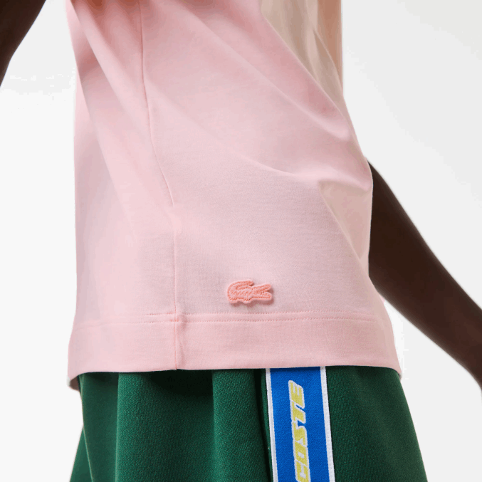 rosa claro t03 VVL0A610 hombres Lacoste camiseta oversize con cocodrilo