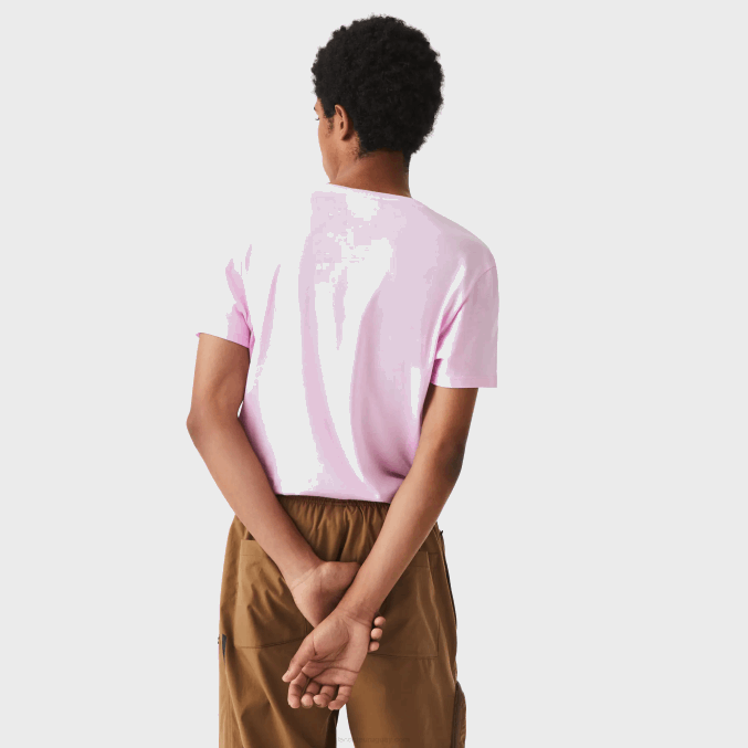 rosa z4h VVL0A615 hombres Lacoste playera de punto de algodón pima con cuello en V