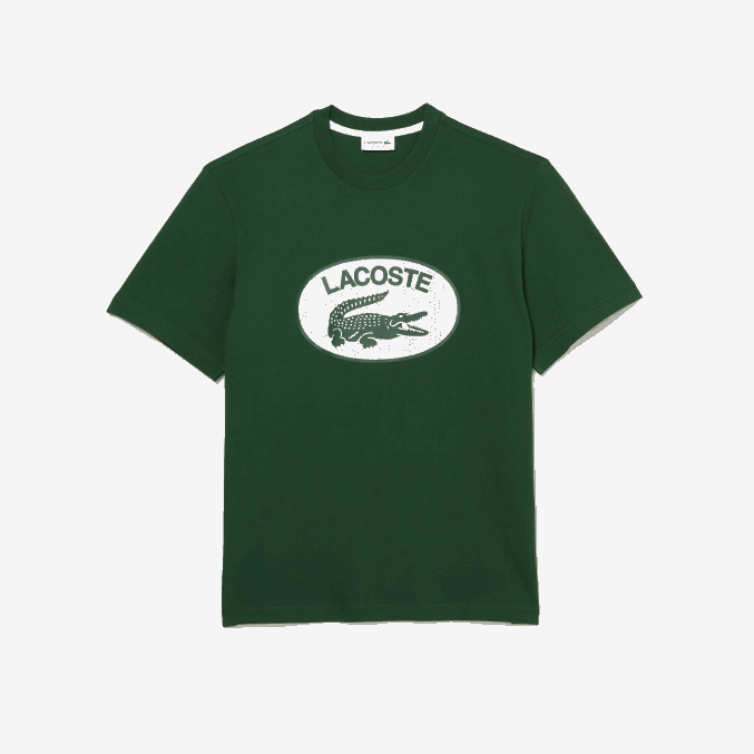 verde 132 VVL0A577 hombres Lacoste playera regular fit con monograma de la marca