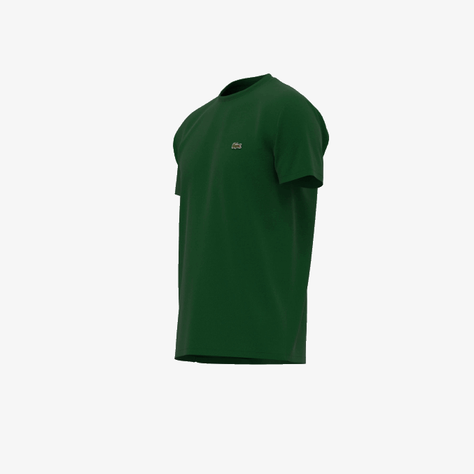 verde 132 VVL0A618 hombres Lacoste camiseta de punto de algodón pima con cuello redondo