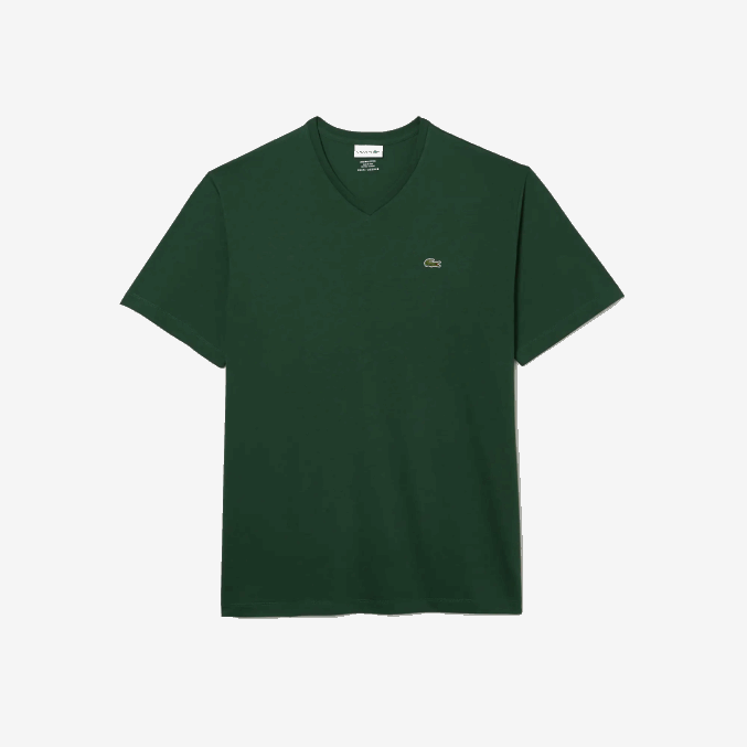 verde 132 VVL0A717 hombres Lacoste playera con cuello en V