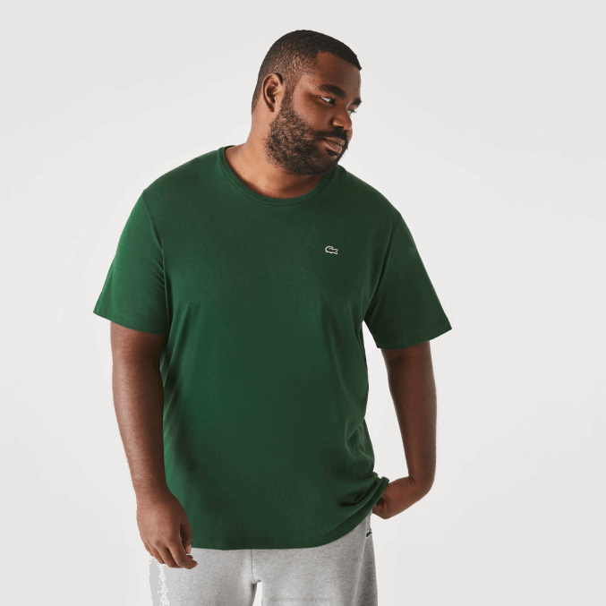 verde 132 VVL0A832 hombres Lacoste camiseta de jersey de algodón con cuello redondo xl