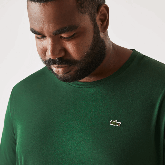 verde 132 VVL0A832 hombres Lacoste camiseta de jersey de algodón con cuello redondo xl
