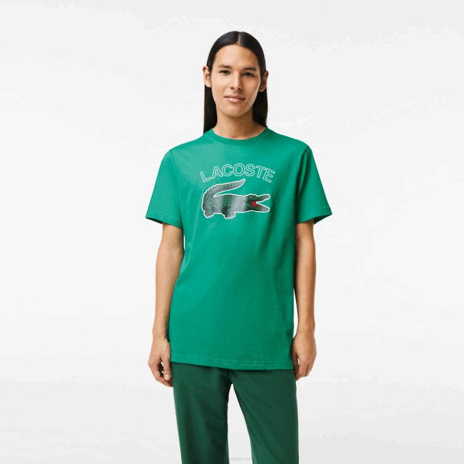 verde hd2 VVL0A842 hombres Lacoste camiseta sport con estampado de cocodrilo