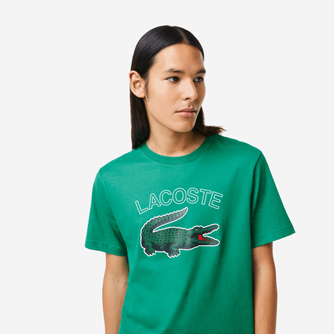 verde hd2 VVL0A842 hombres Lacoste camiseta sport con estampado de cocodrilo